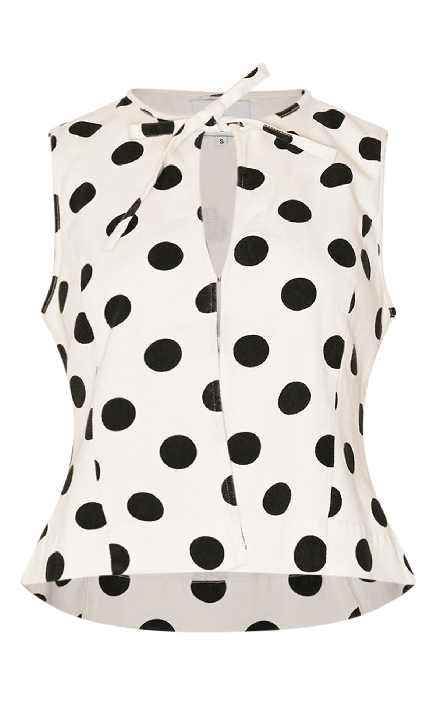 Bluse   Leni   Carmella White Print fra Noella