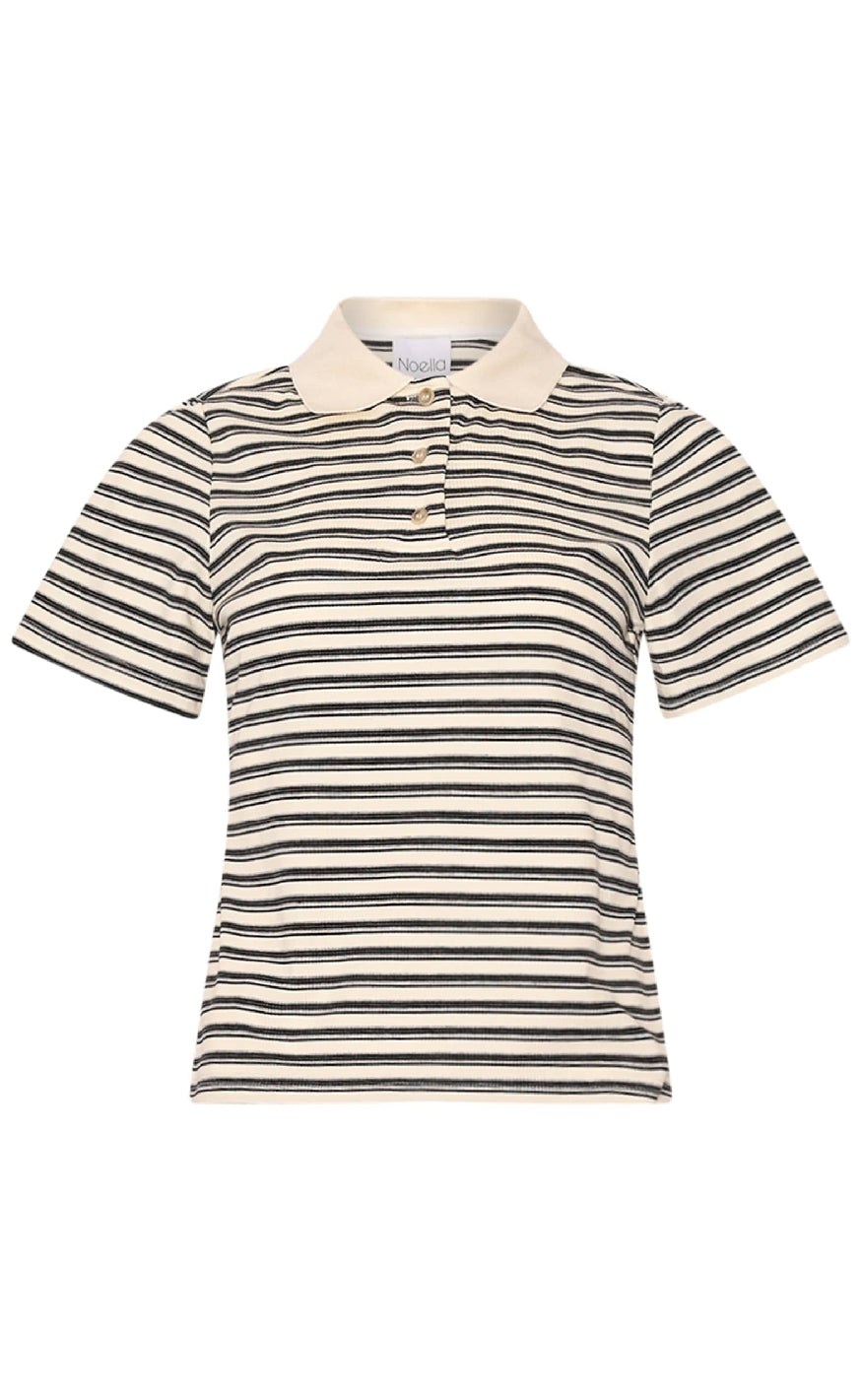Bluse   Leyna   Sugar Grey Stripe fra Noella