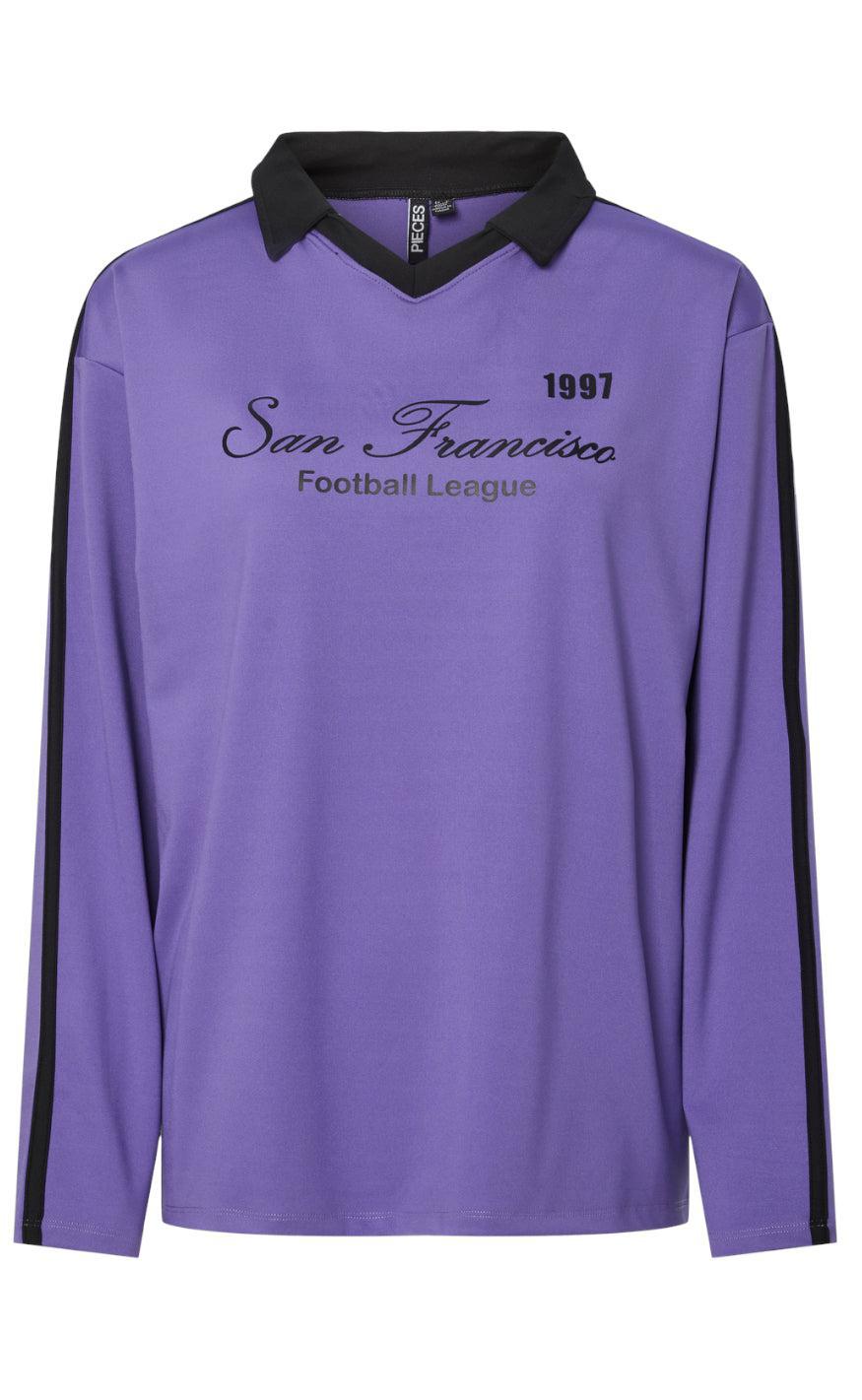 Bluse   Feng    Ultra Violet San Fransisco fra Pieces