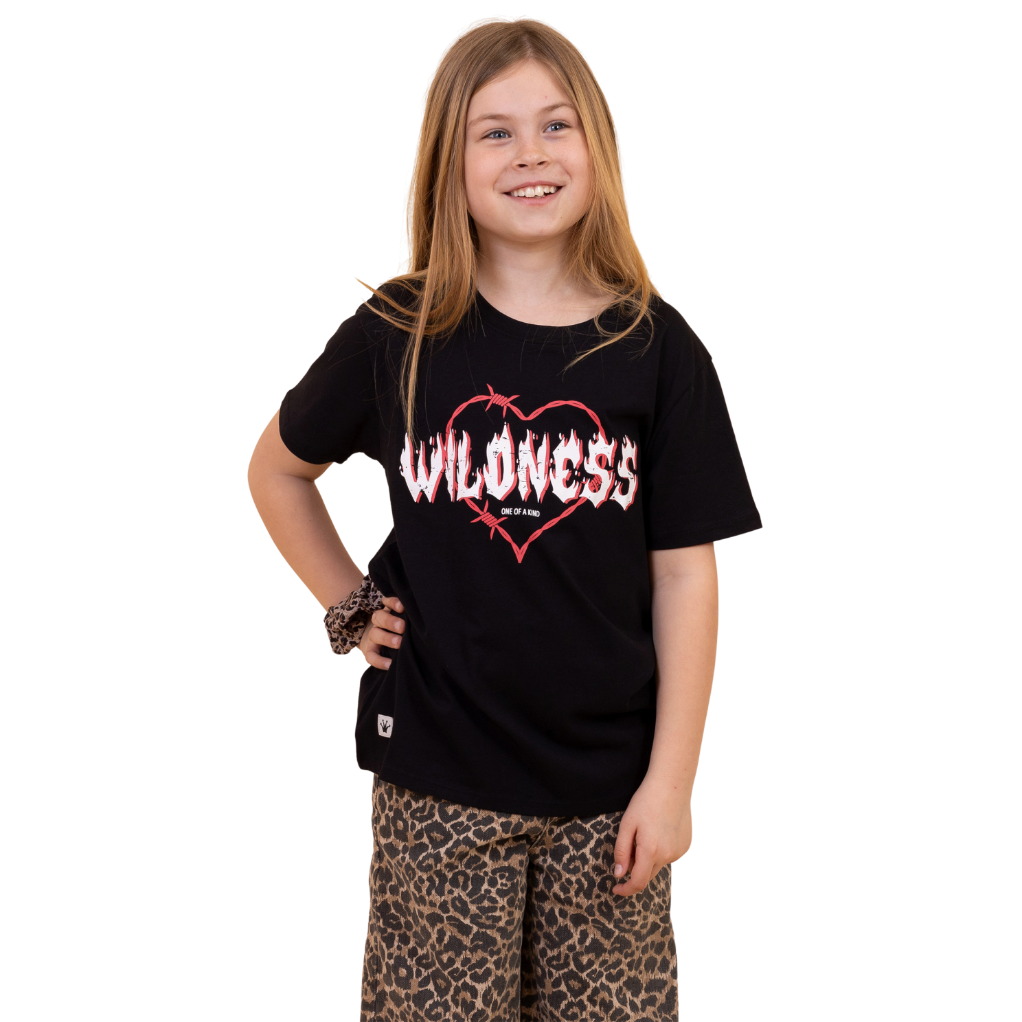 Doka Pige T Shirt   P5 Black   170 fra Queenz