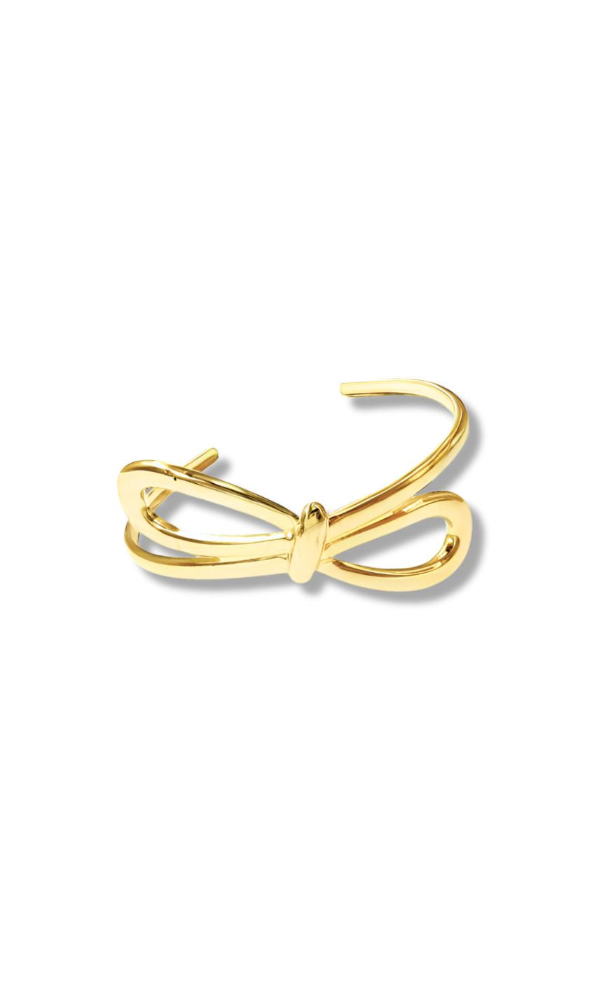Armbånd   Chunky Bow   Gold Colour fra Smykkeli Copenhagen