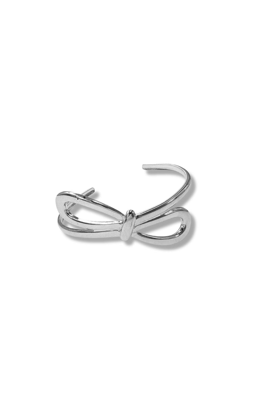 Armbånd   Chunky Bow   Silver Colour fra Smykkeli Copenhagen