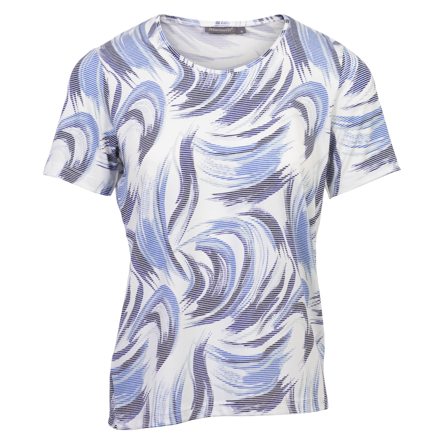 Dame T Shirt   Blue Comb   2 fra Marinello