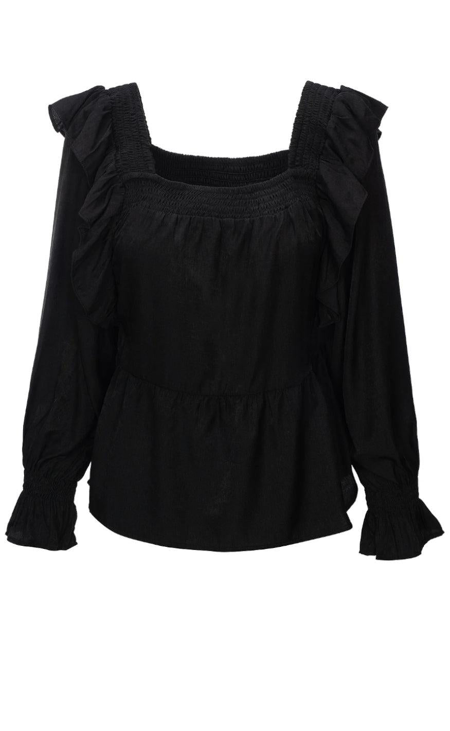 Bluse   Rufsana   Black fra Luxzuz