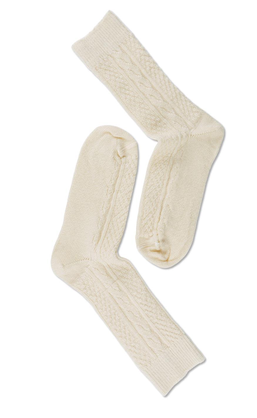 Oroblu Strømper   Woman Wool Cable   Off White fra Oroblã¹
