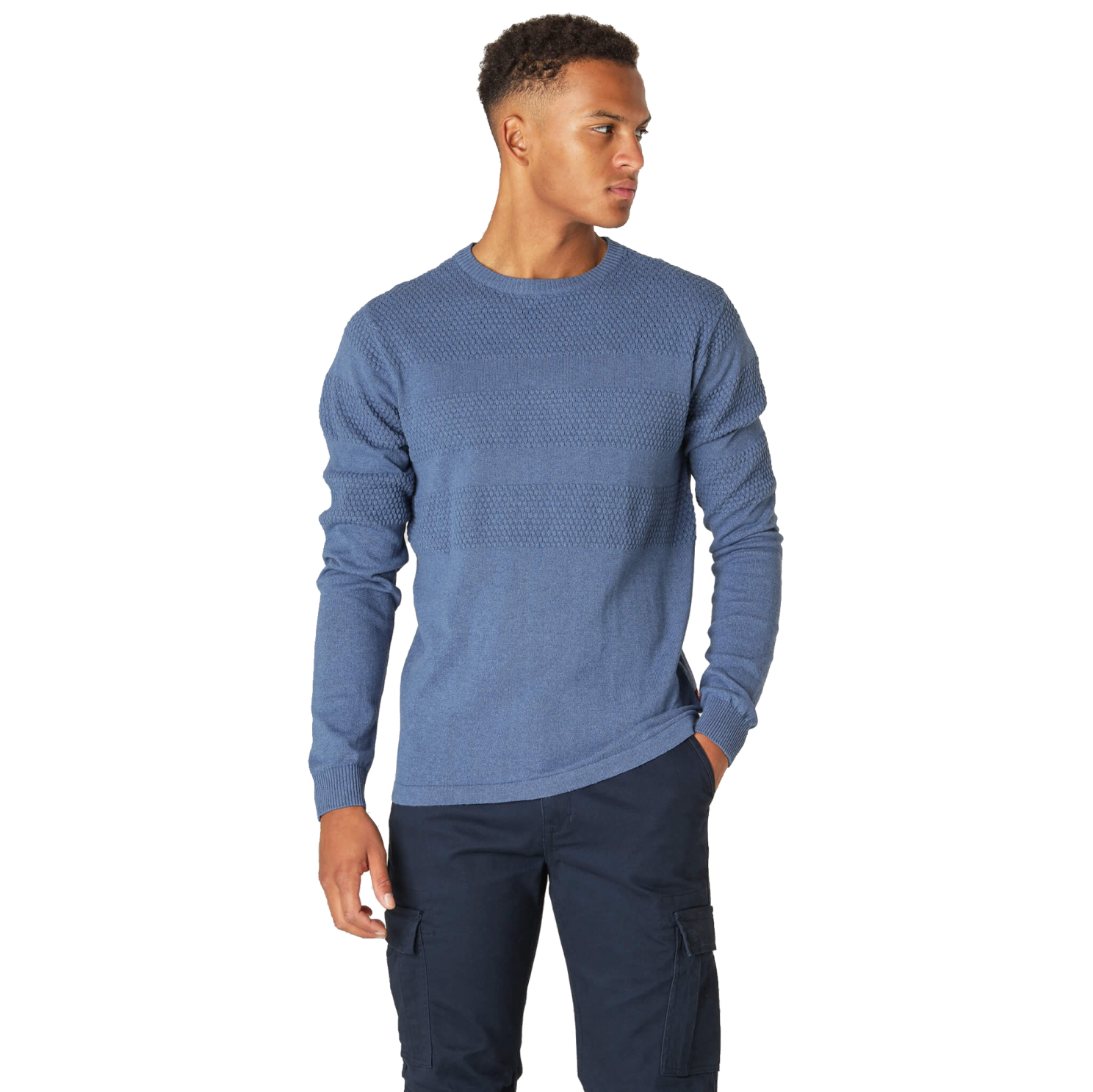 Affleck Herre Striktrøje   Blue Mix   3 fra Marcus