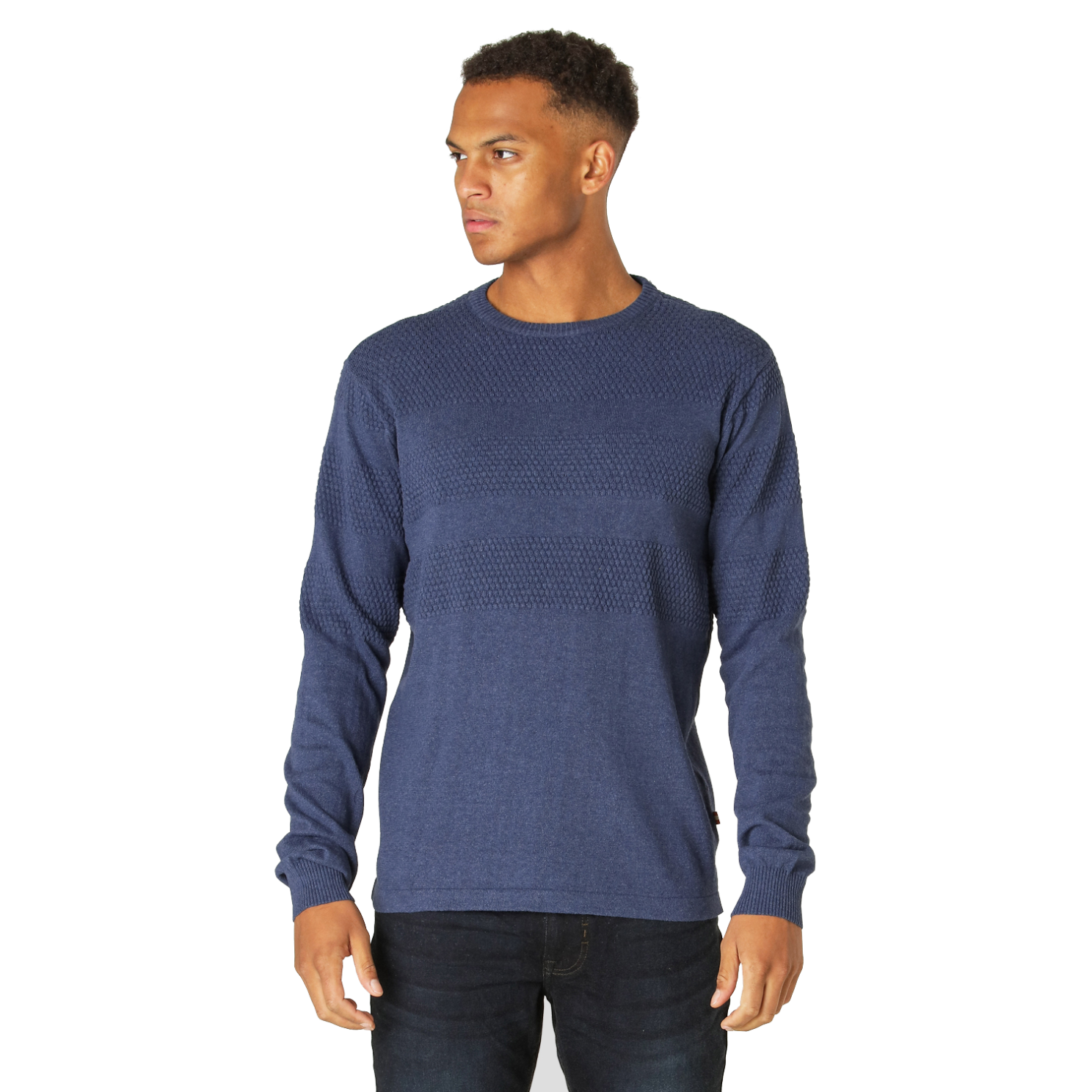 Affleck Herre Striktrøje   Dk. Denim Mix   2 fra Marcus