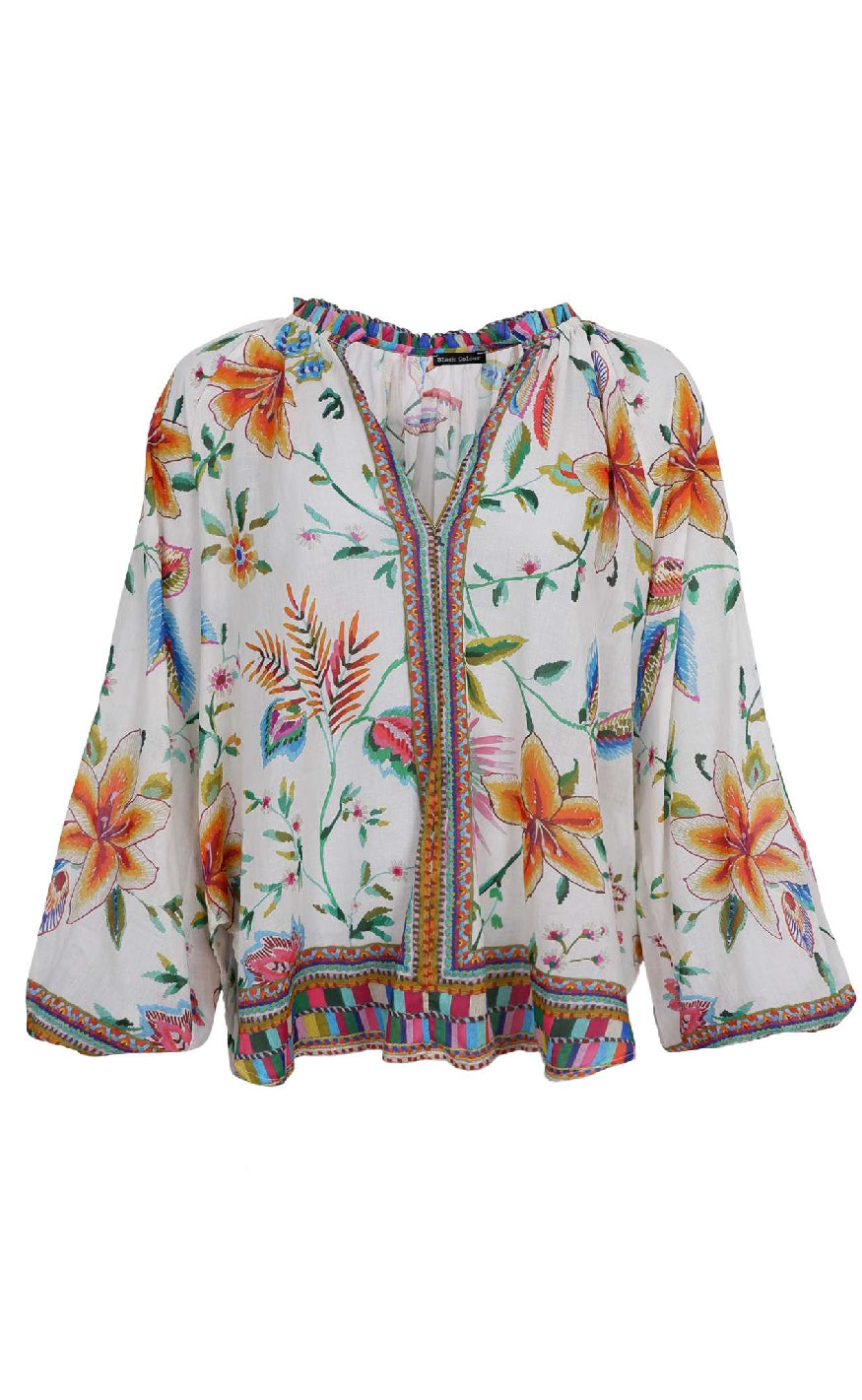 Bluse   Art   Warm Orange fra Black Colour