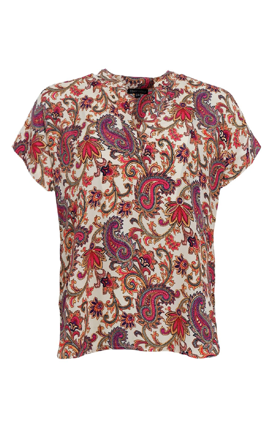 Bluse   Luna Andrea   Vivid Rouge fra Black Colour