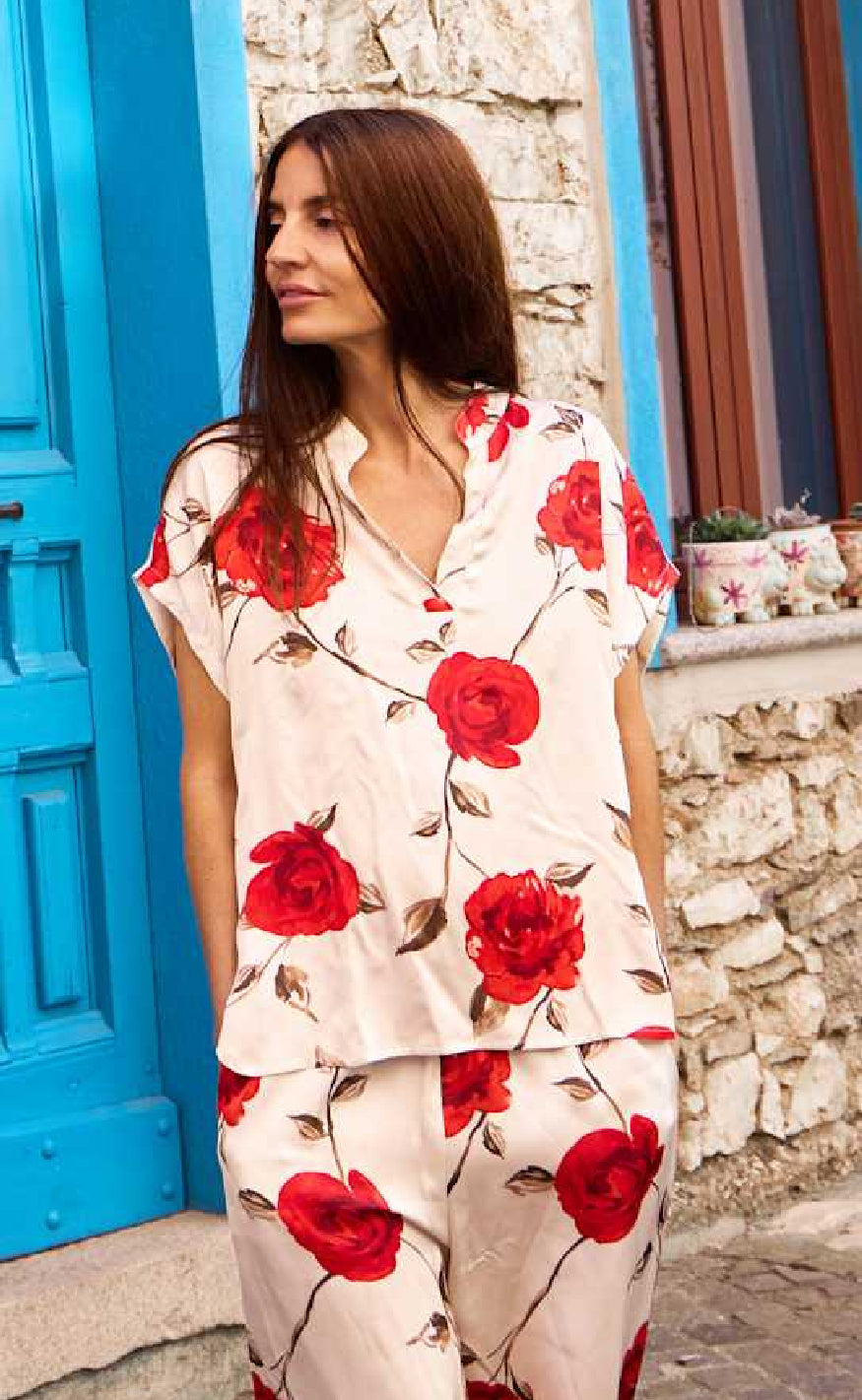 Bluse   Tilly Rose   Red fra Black Colour
