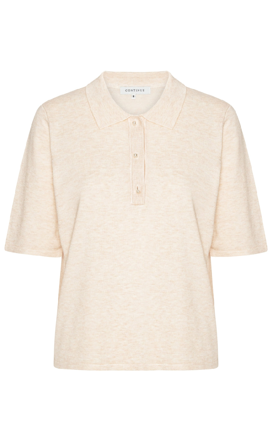 Bluse   Diane Polo   Sand fra Continue