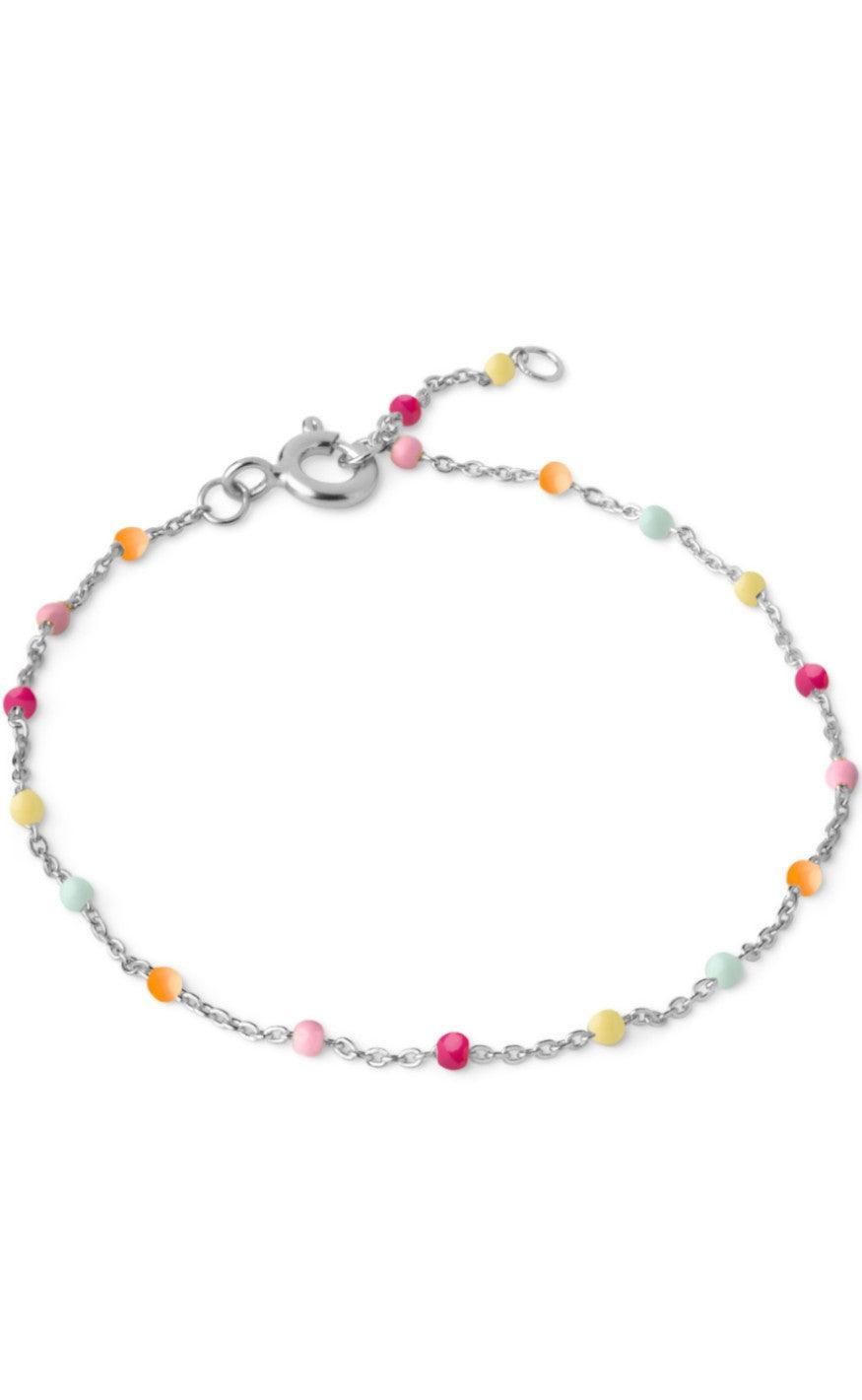 Armbånd   Lola   Rainbow Silver Colour fra Enamel Copenhagen