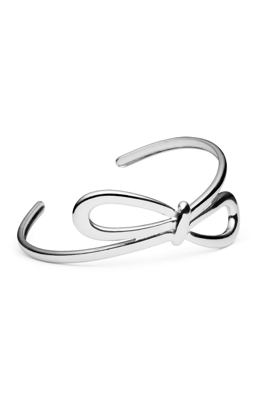 Armbånd   Chunky Bow   Silver Colour fra Smykkeli Copenhagen