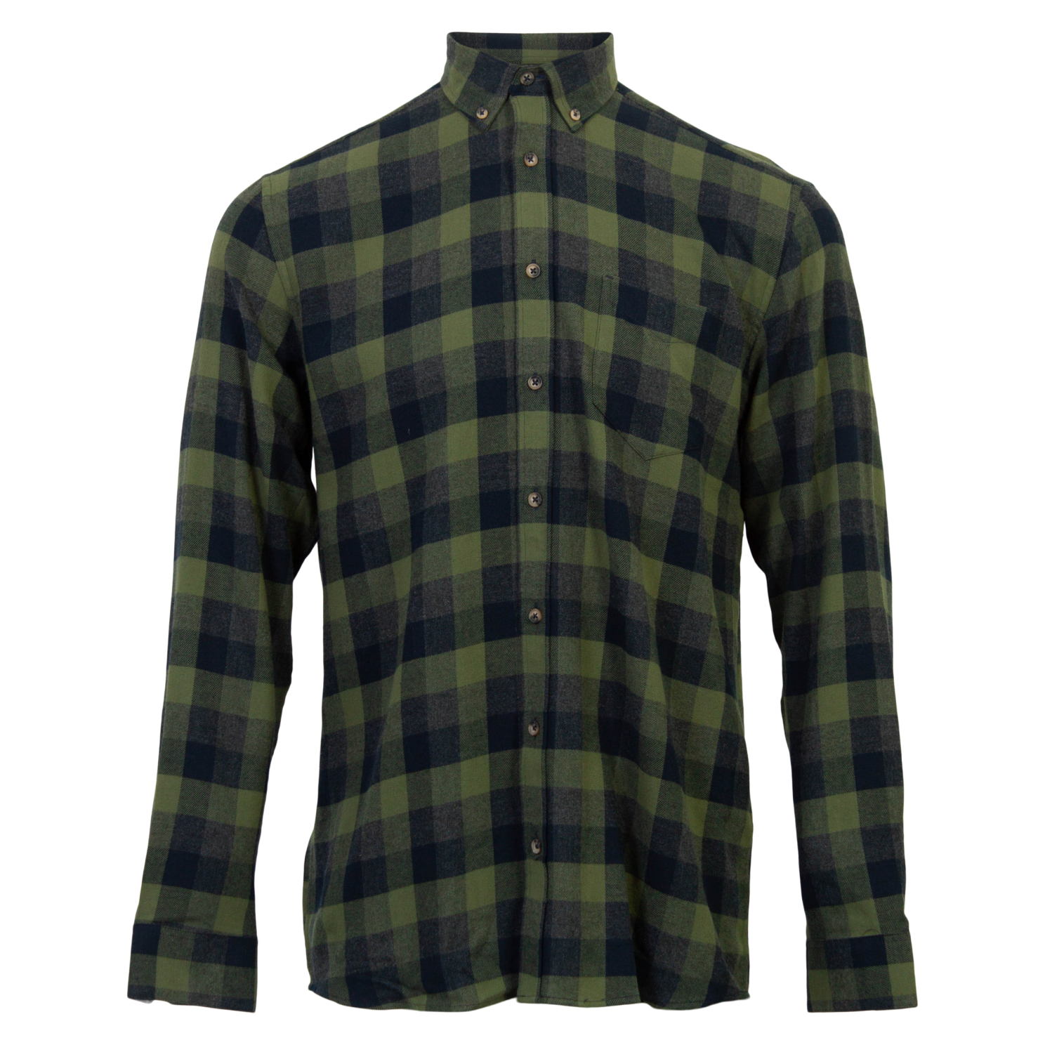 Farmer Herre Skjorte   Army Green Mix   2 45 46 fra Vito