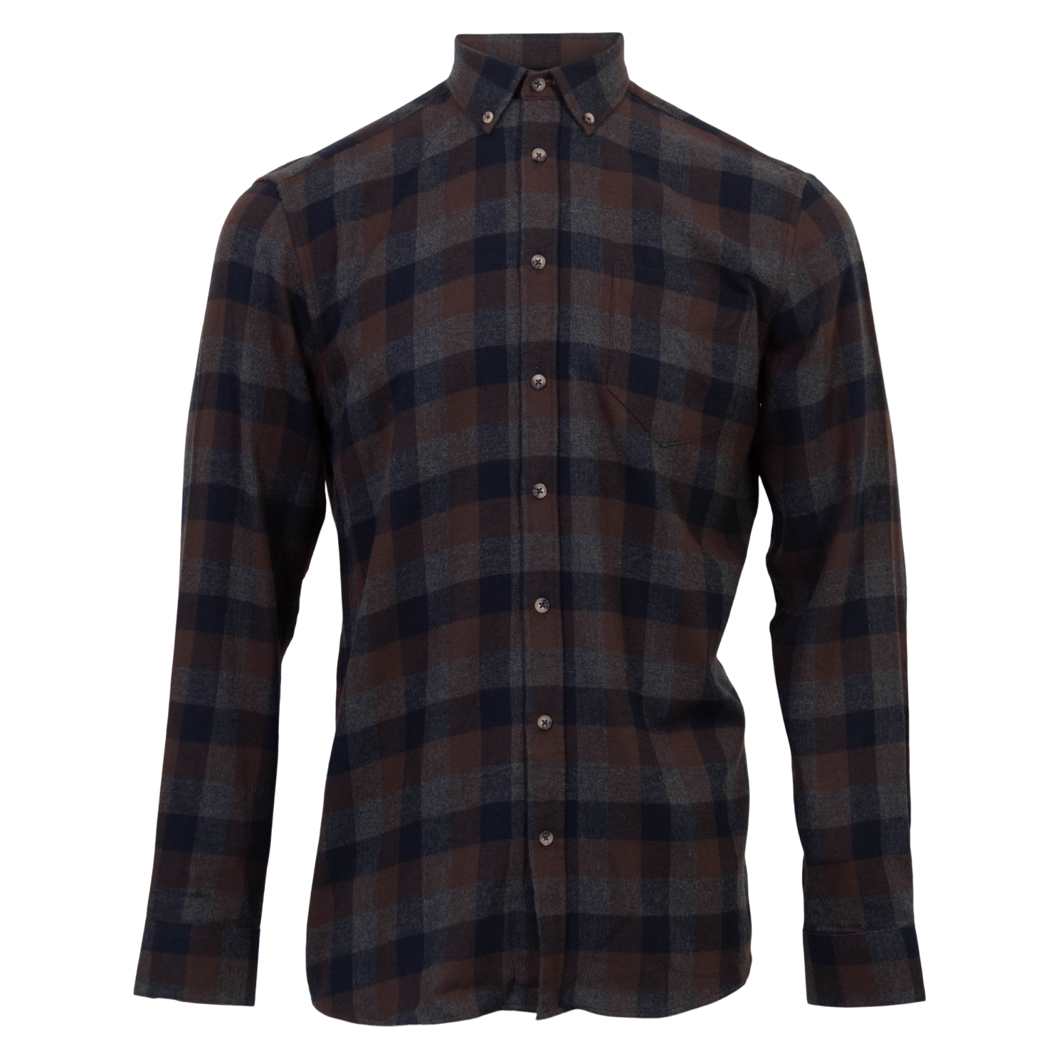 Farmer Herre Skjorte   Ultra Dark Brown Mix   2 45 46 fra Vito