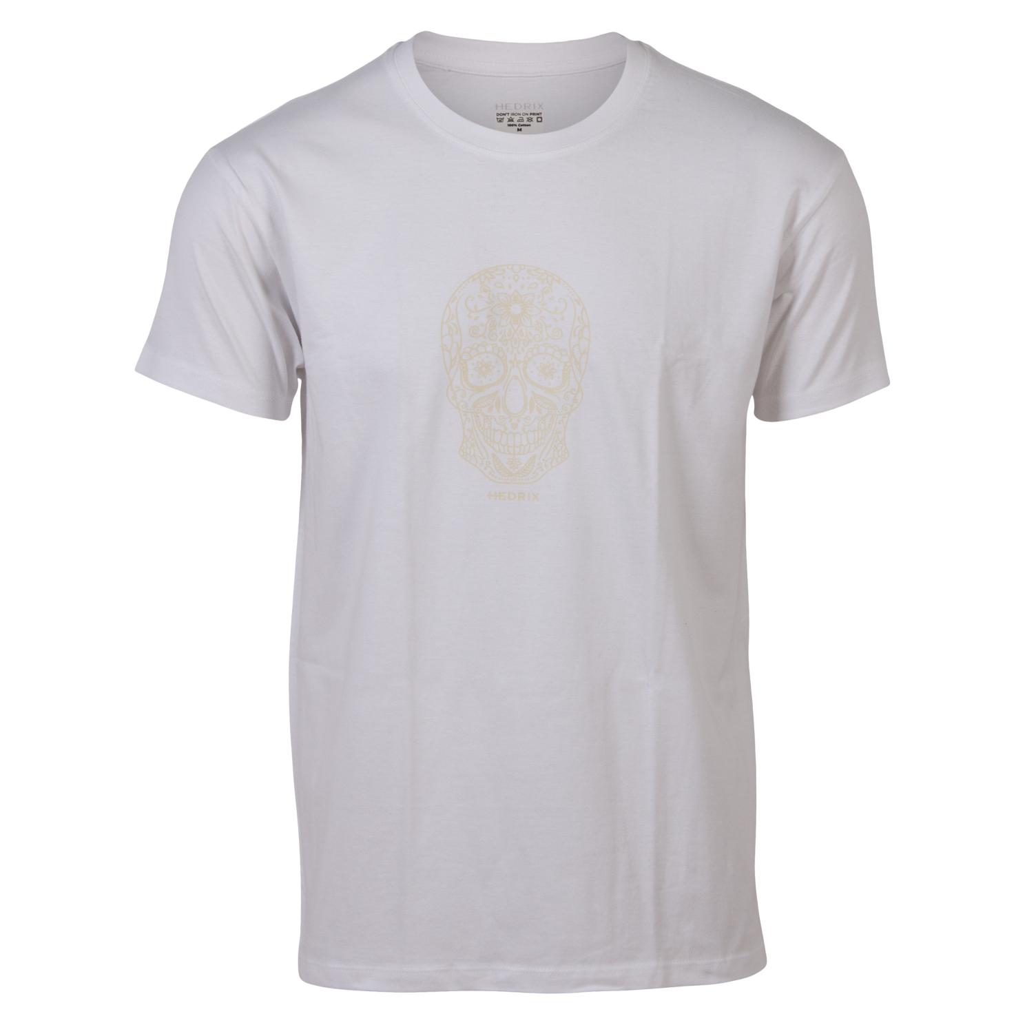 Herre T Shirt   Hvid   L fra Hedrix